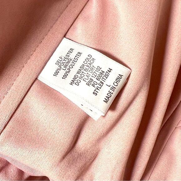 nWOt Hello Miss Women's Large Off Shoulder High Low Pink Ruffle Blouse - Picture 10 of 11